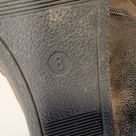 Pierre Dumas Sabrine-7 Brown Faux Leather Wedge Bootie Size 8 - Picture 14 of 17